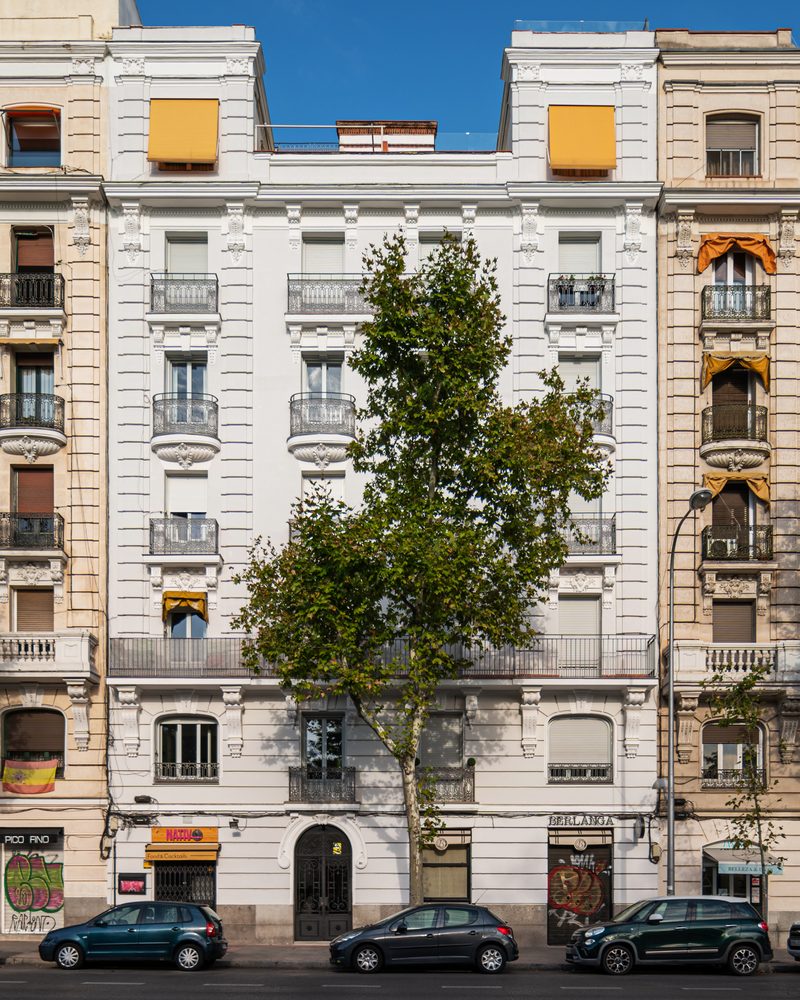 Fachada del edificio de Menéndez Pelayo 41, en Madrid